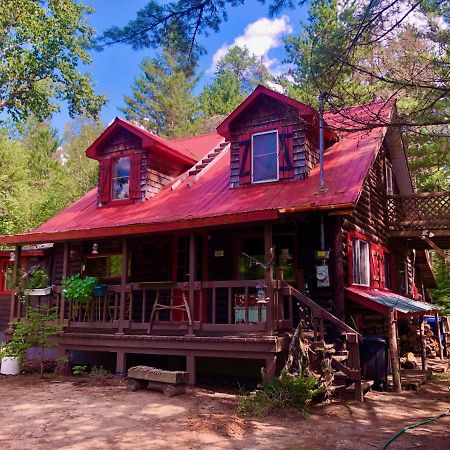 Chalet En Bois Rond Mauricie Saint-Alexis-des-Monts Bagian luar foto