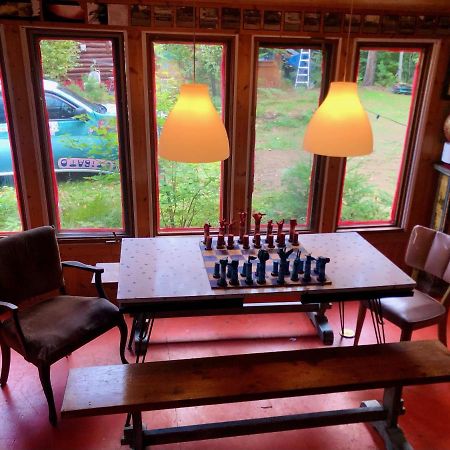 Chalet En Bois Rond Mauricie Saint-Alexis-des-Monts Bagian luar foto