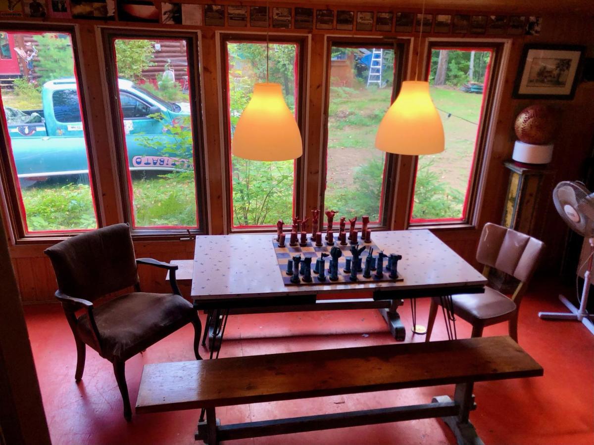 Chalet En Bois Rond Mauricie Saint-Alexis-des-Monts Bagian luar foto